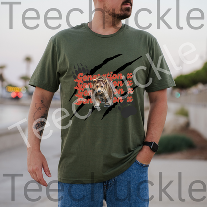 Generation X Bear T-shirt, Gen X Attitude, Unisex Gift Shirt