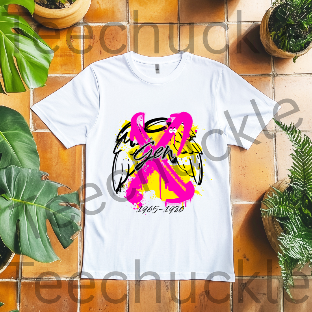 Gen x 1965-1980 Angel T-shirt, Nostalgia Unisex Gift Shirt