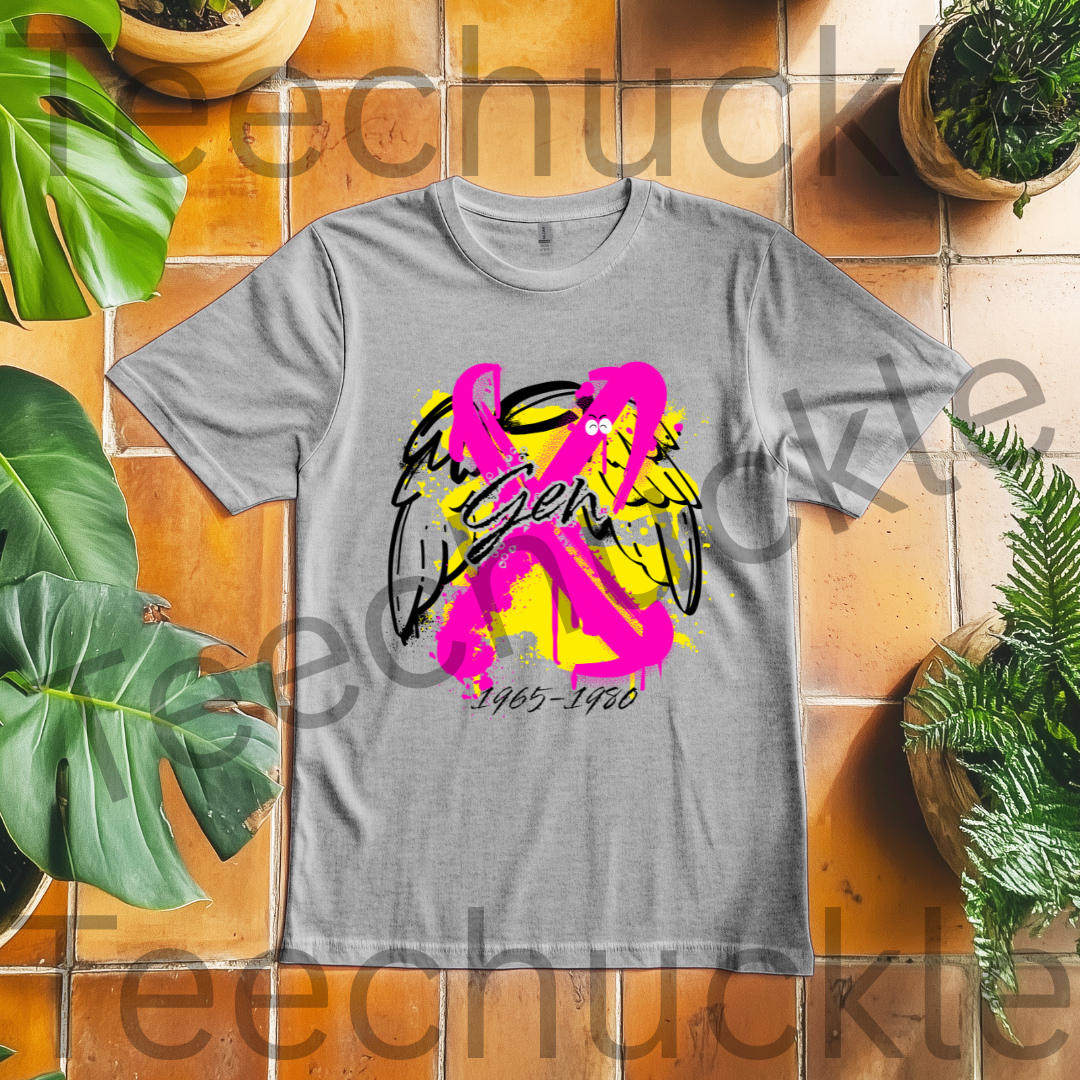 Gen x 1965-1980 Angel T-shirt, Nostalgia Unisex Gift Shirt