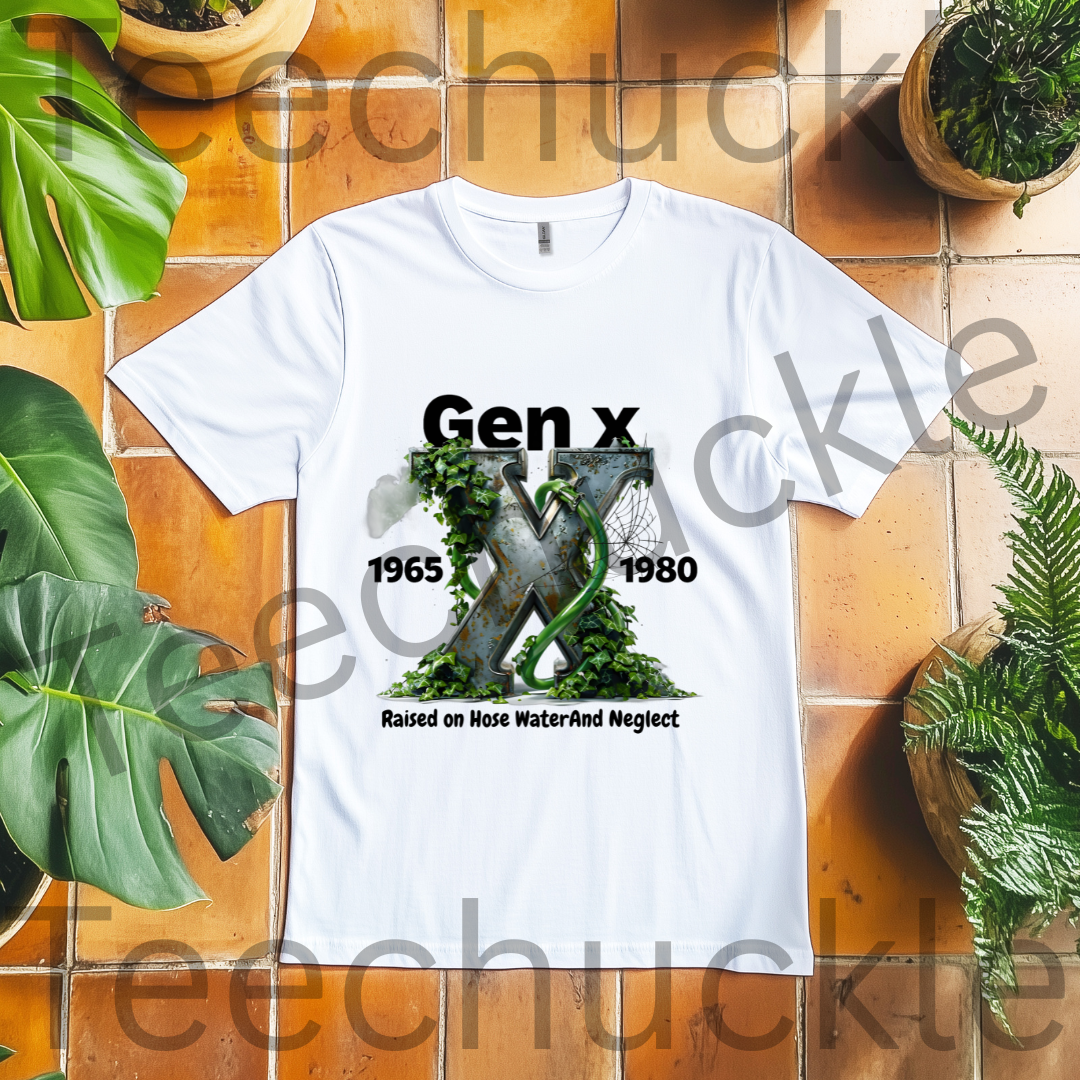 Gen X Raised On Hose Water Neglect T-shirt, Nostalgia 80s Graphic Unisex Shirt