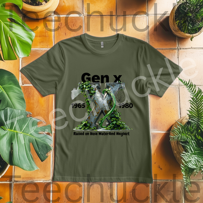 Gen X Raised On Hose Water Neglect T-shirt, Nostalgia 80s Graphic Unisex Shirt