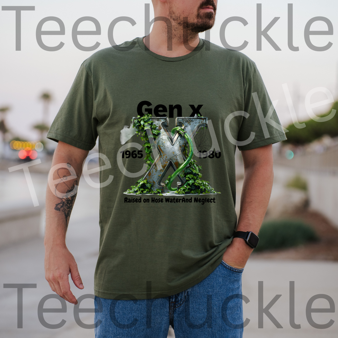 Gen X Raised On Hose Water Neglect T-shirt, Nostalgia 80s Graphic Unisex Shirt