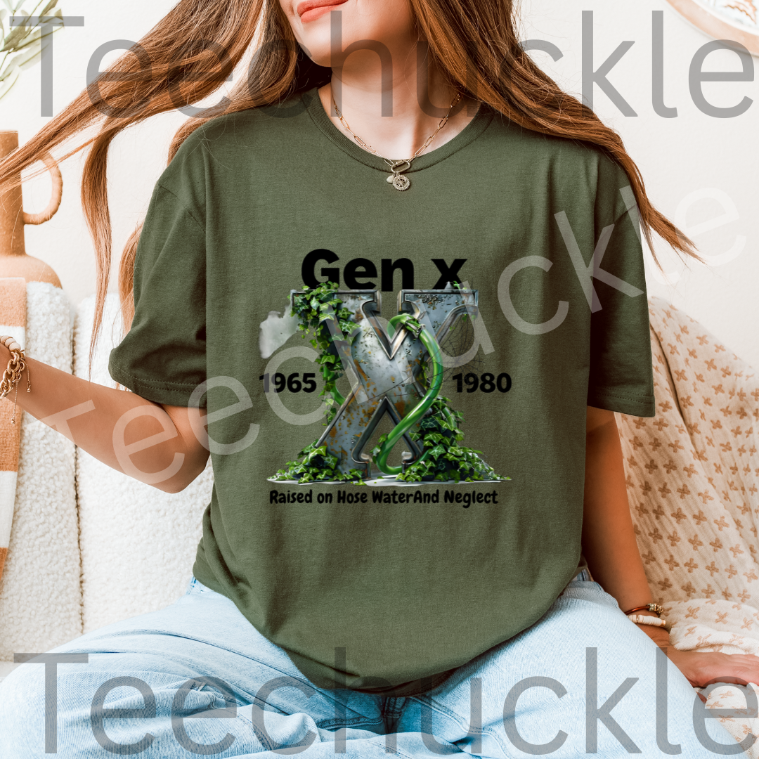 Gen X Raised On Hose Water Neglect T-shirt, Nostalgia 80s Graphic Unisex Shirt