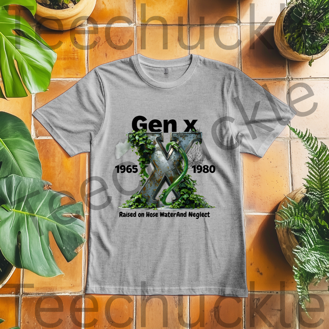 Gen X Raised On Hose Water Neglect T-shirt, Nostalgia 80s Graphic Unisex Shirt