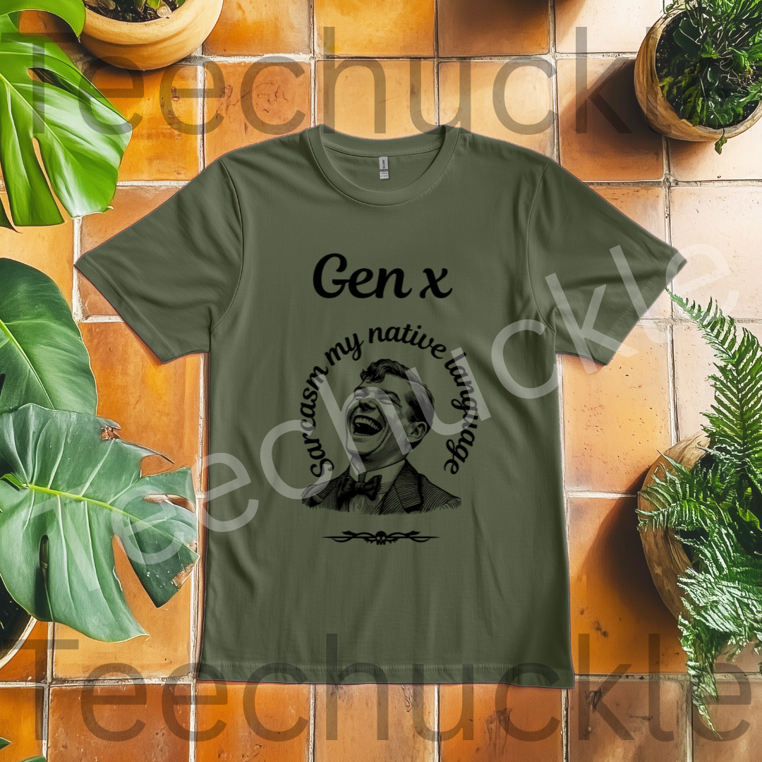 Gen X Sarcasm Is My Native Language Funny Quote T-shirt. Unisex Gift Shirt