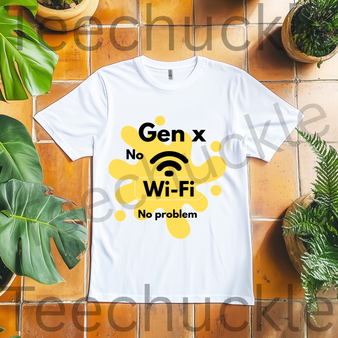 Gen X No Wi-Fi No Problem T-shirt - Nostalgic Unisex Tee