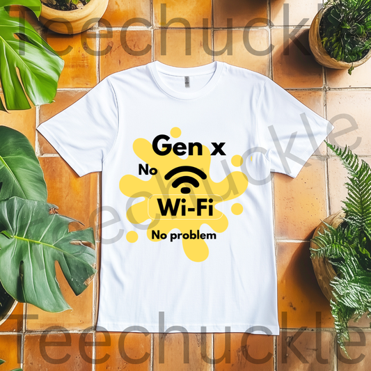 Gen X No Wi-Fi No Problem T-shirt - Nostalgic Unisex Tee