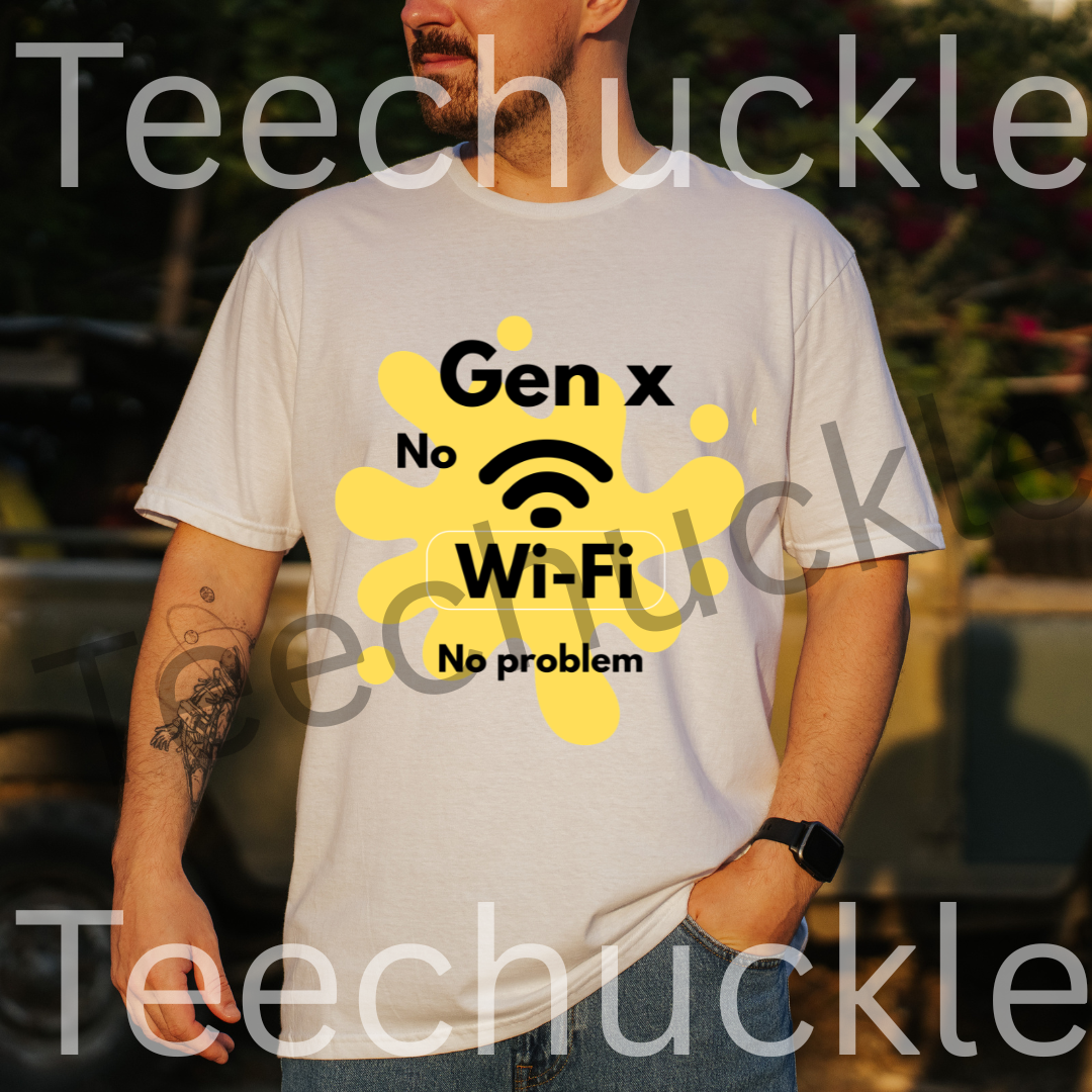 Gen X No Wi-Fi No Problem T-shirt - Nostalgic Unisex Tee