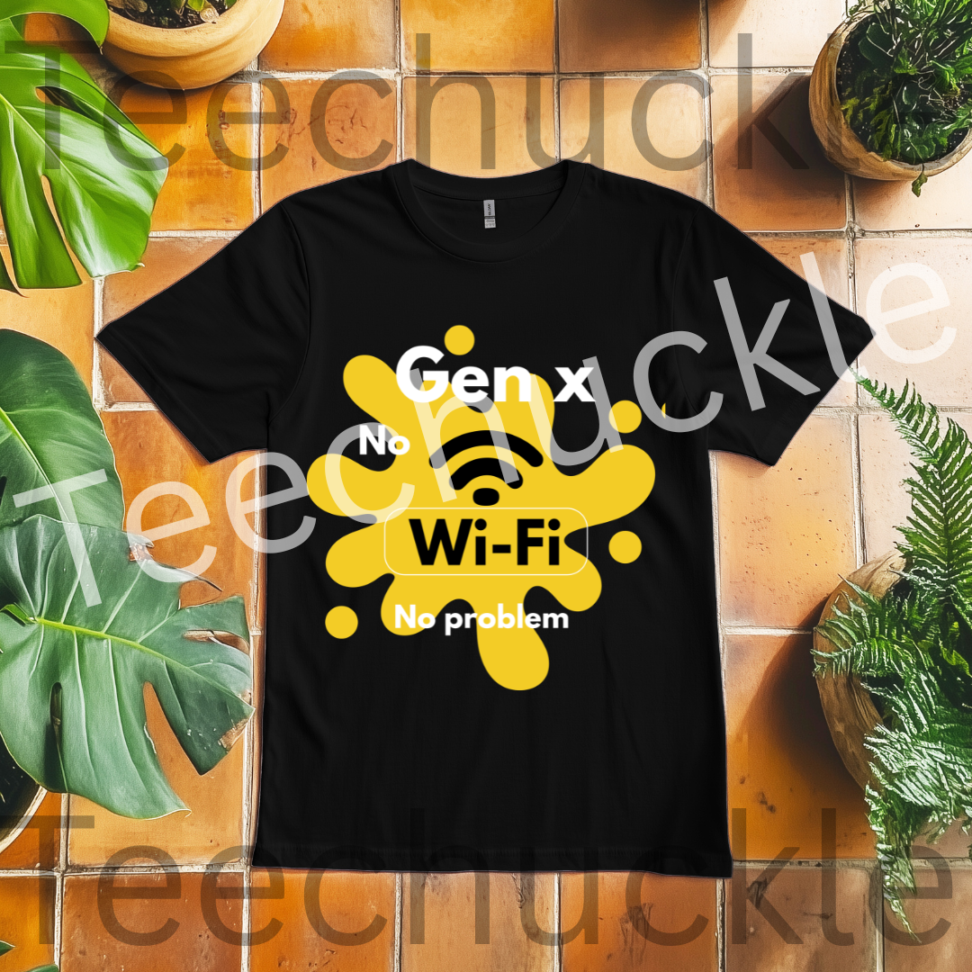 Gen X No Wi-Fi No Problem T-shirt - Nostalgic Unisex Tee