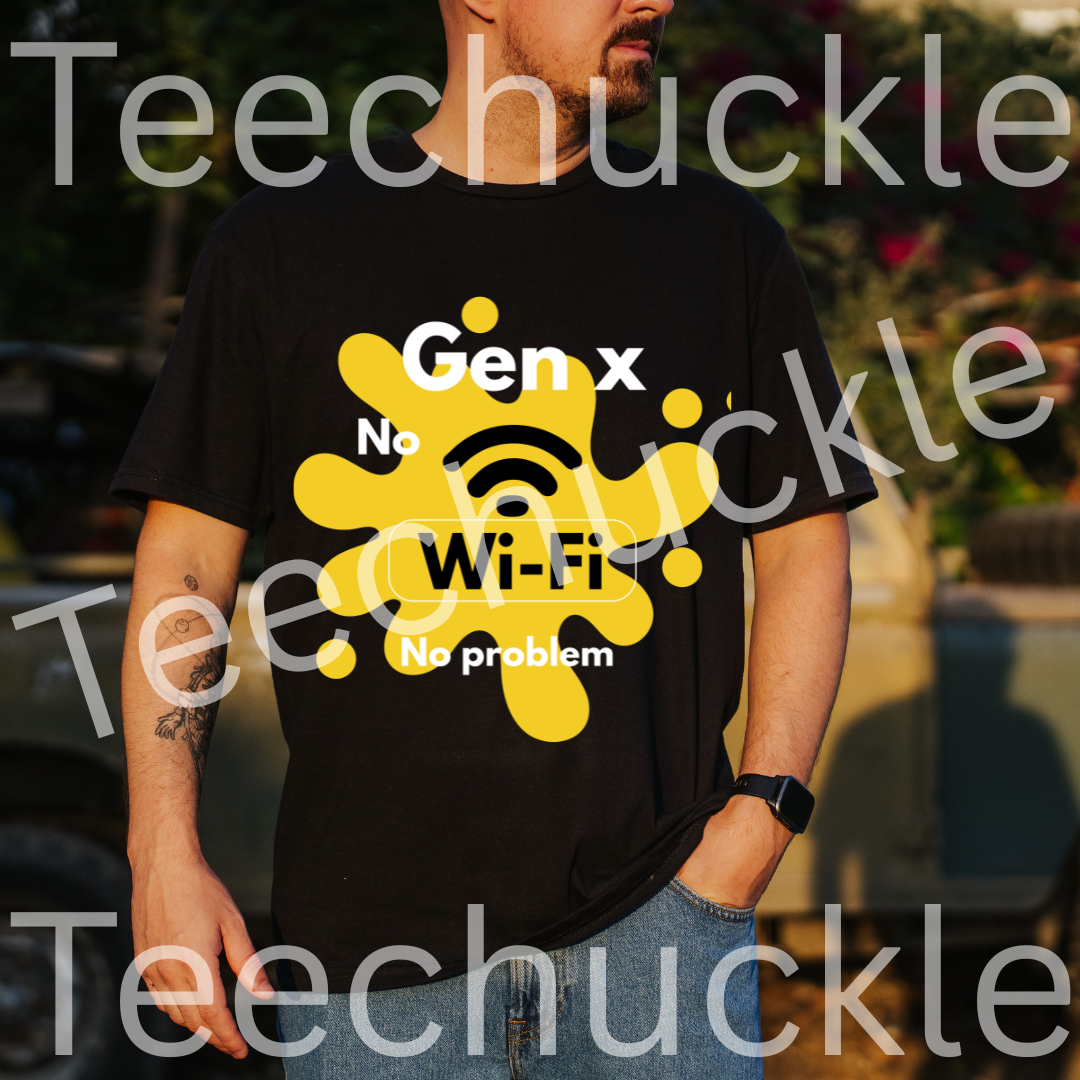 Gen X No Wi-Fi No Problem T-shirt - Nostalgic Unisex Tee