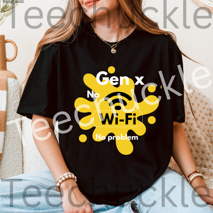Gen X No Wi-Fi No Problem T-shirt - Nostalgic Unisex Tee
