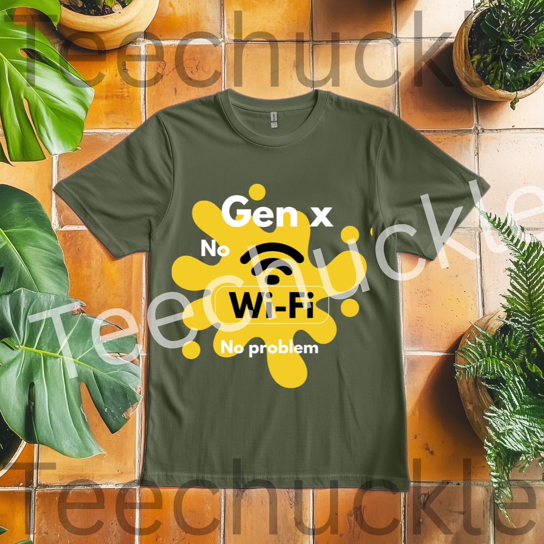 Gen X No Wi-Fi No Problem T-shirt - Nostalgic Unisex Tee