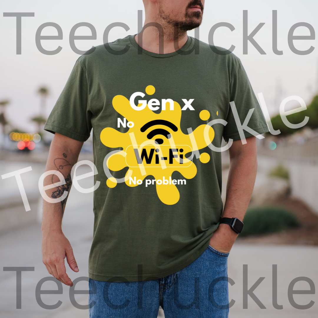 Gen X No Wi-Fi No Problem T-shirt - Nostalgic Unisex Tee