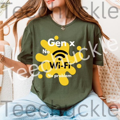 Gen X No Wi-Fi No Problem T-shirt - Nostalgic Unisex Tee