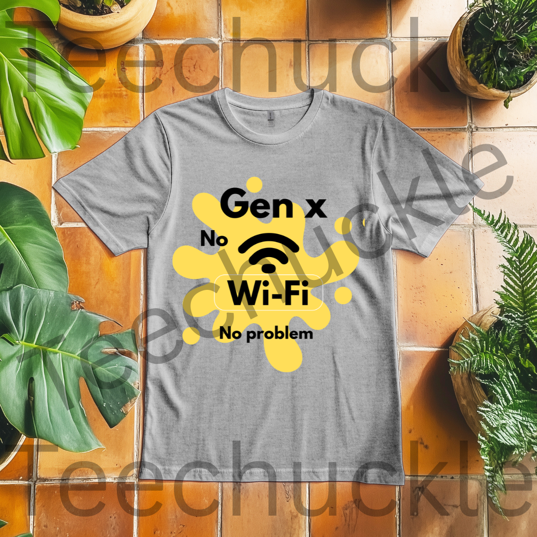 Gen X No Wi-Fi No Problem T-shirt - Nostalgic Unisex Tee