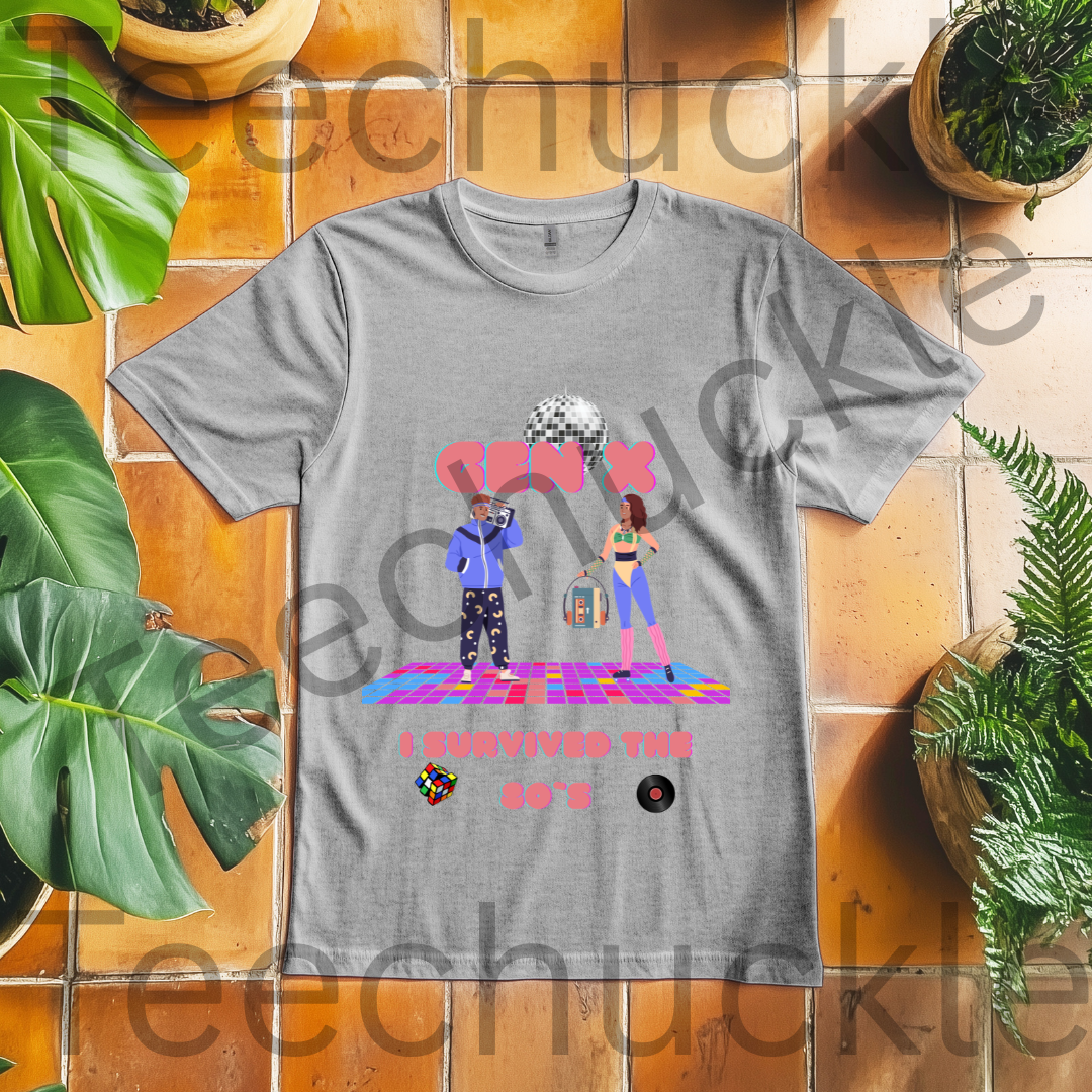 80s Disco Nostalgia Shirt. Gen X I Survived The 80s Tee. Unisex Gen X Gift Shirt.