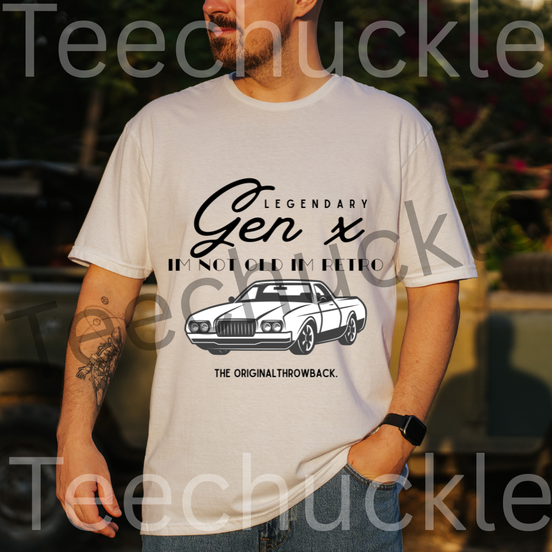 Gen X Humour T-shirt. Im Not Old Im Retro Tee. Nostaglic Car Gift Shirt.