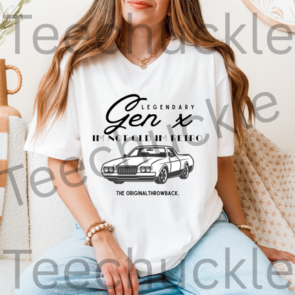 Gen X Humour T-shirt. Im Not Old Im Retro Tee. Nostaglic Car Gift Shirt.