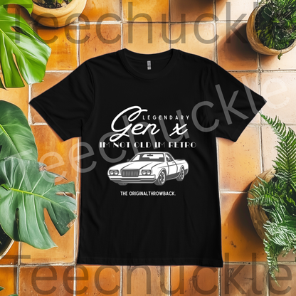 Gen X Humour T-shirt. Im Not Old Im Retro Tee. Nostaglic Car Gift Shirt.