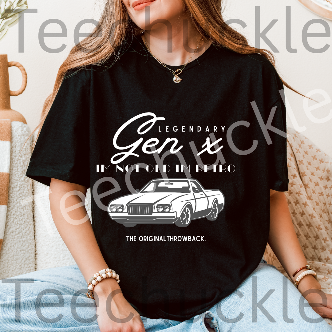 Gen X Humour T-shirt. Im Not Old Im Retro Tee. Nostaglic Car Gift Shirt.