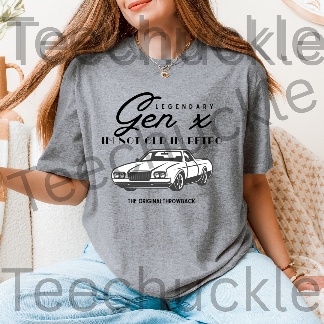 Gen X Humour T-shirt. Im Not Old Im Retro Tee. Nostaglic Car Gift Shirt.