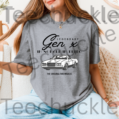 Gen X Humour T-shirt. Im Not Old Im Retro Tee. Nostaglic Car Gift Shirt.