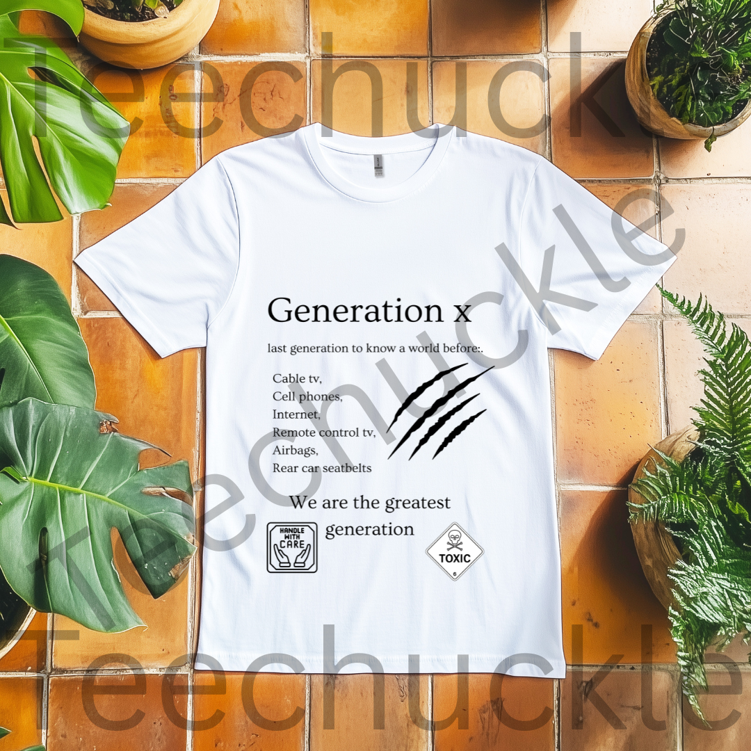 90s Nostalgia T-shirt. Gen X Last Generation To Know A World Before Tee. Funny Gen X Shirt. Unisex Gift Shirt.