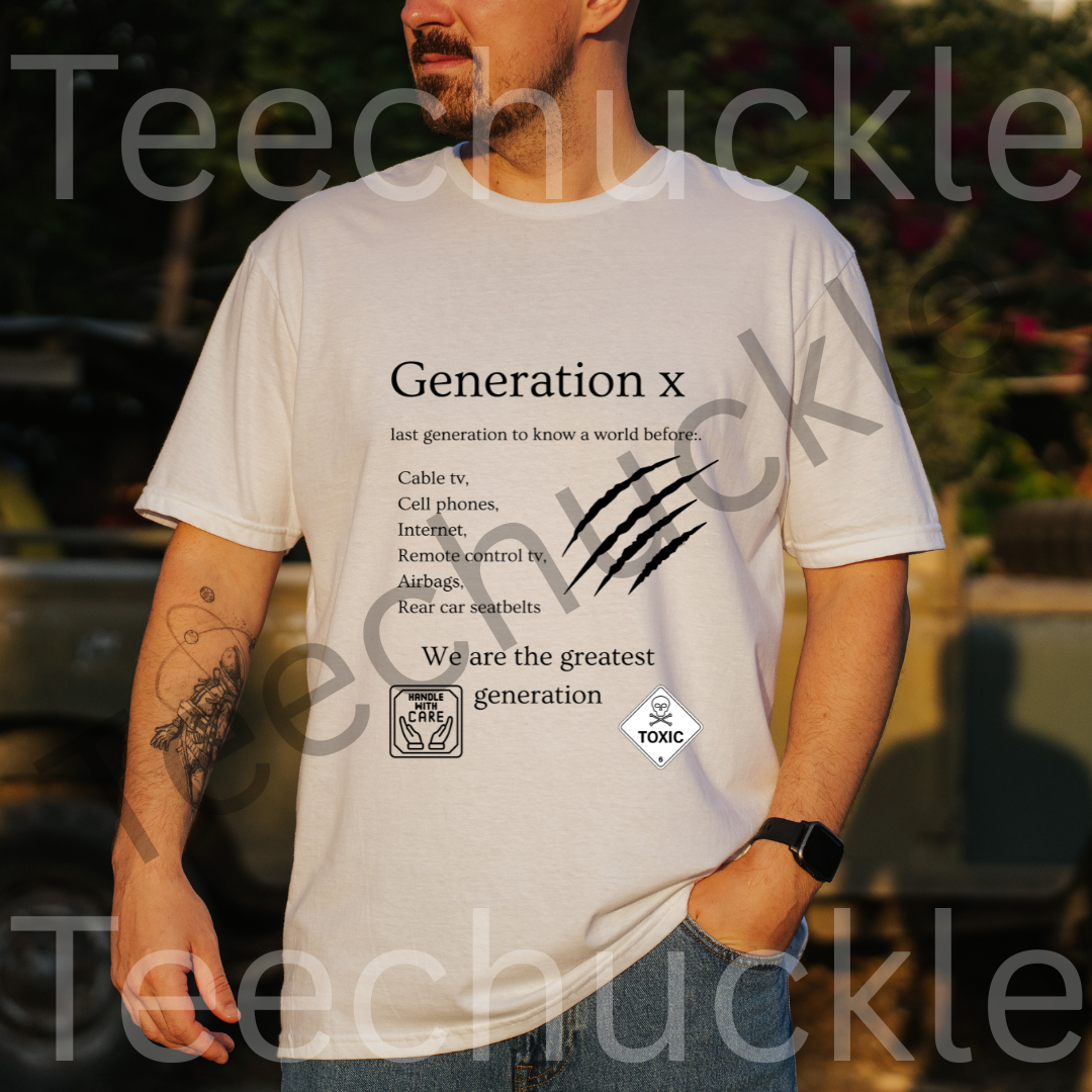 90s Nostalgia T-shirt. Gen X Last Generation To Know A World Before Tee. Funny Gen X Shirt. Unisex Gift Shirt.