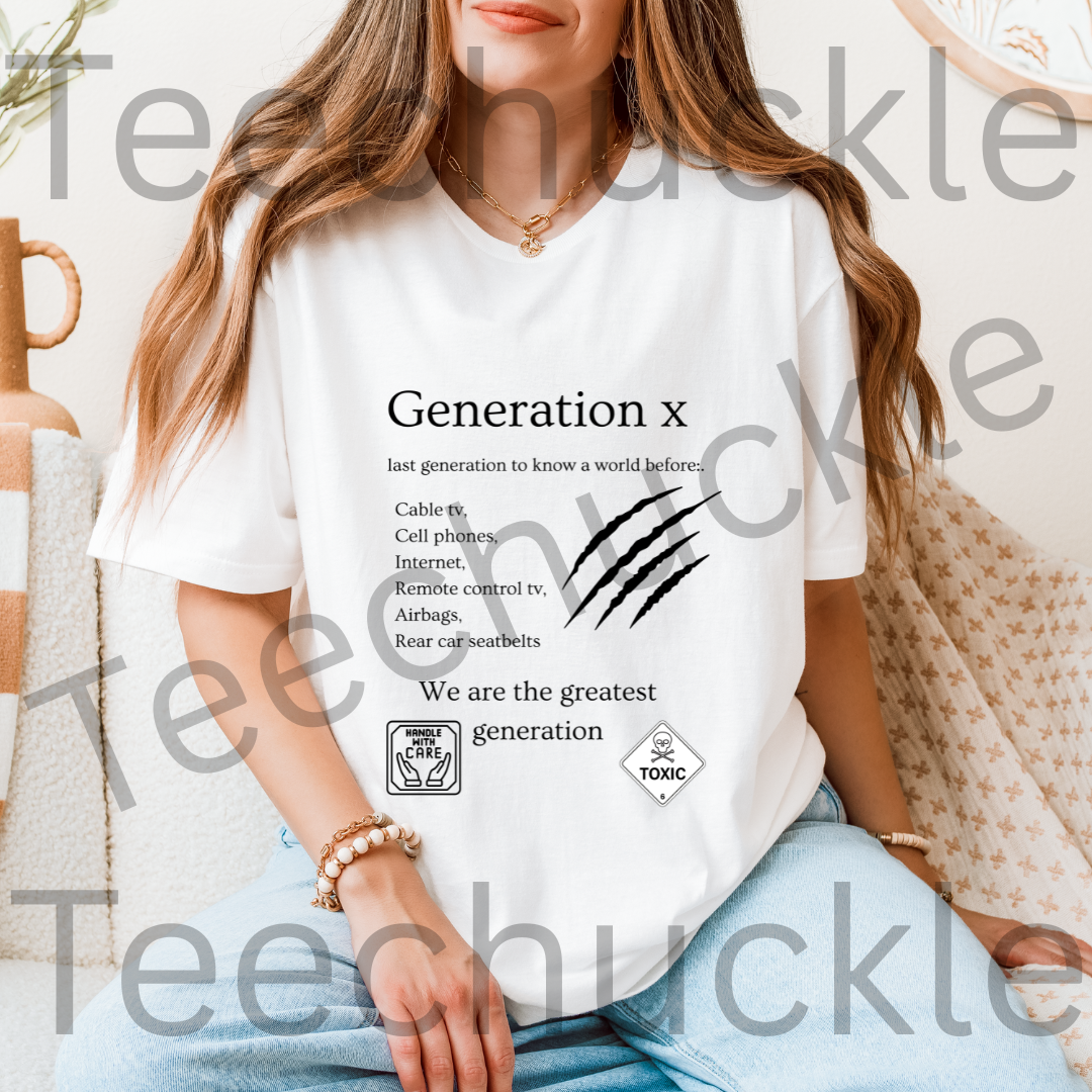 90s Nostalgia T-shirt. Gen X Last Generation To Know A World Before Tee. Funny Gen X Shirt. Unisex Gift Shirt.