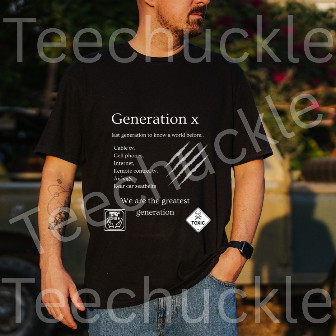 90s Nostalgia T-shirt. Gen X Last Generation To Know A World Before Tee. Funny Gen X Shirt. Unisex Gift Shirt.