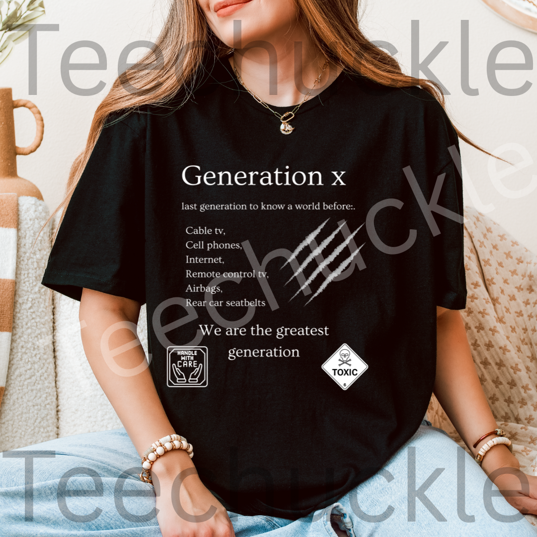 90s Nostalgia T-shirt. Gen X Last Generation To Know A World Before Tee. Funny Gen X Shirt. Unisex Gift Shirt.