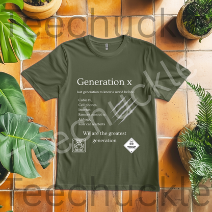 90s Nostalgia T-shirt. Gen X Last Generation To Know A World Before Tee. Funny Gen X Shirt. Unisex Gift Shirt.