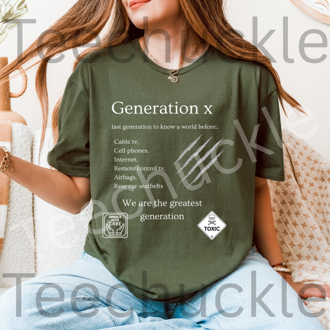 90s Nostalgia T-shirt. Gen X Last Generation To Know A World Before Tee. Funny Gen X Shirt. Unisex Gift Shirt.