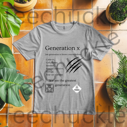 90s Nostalgia T-shirt. Gen X Last Generation To Know A World Before Tee. Funny Gen X Shirt. Unisex Gift Shirt.