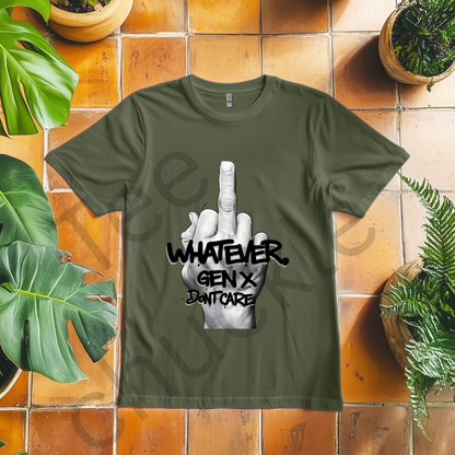 Funny Gen X T-shirt. 80s 90s Nostalgia Retro Shirt. Whatever Gen X Dont Care Tee. Unisex Gift Shirt.