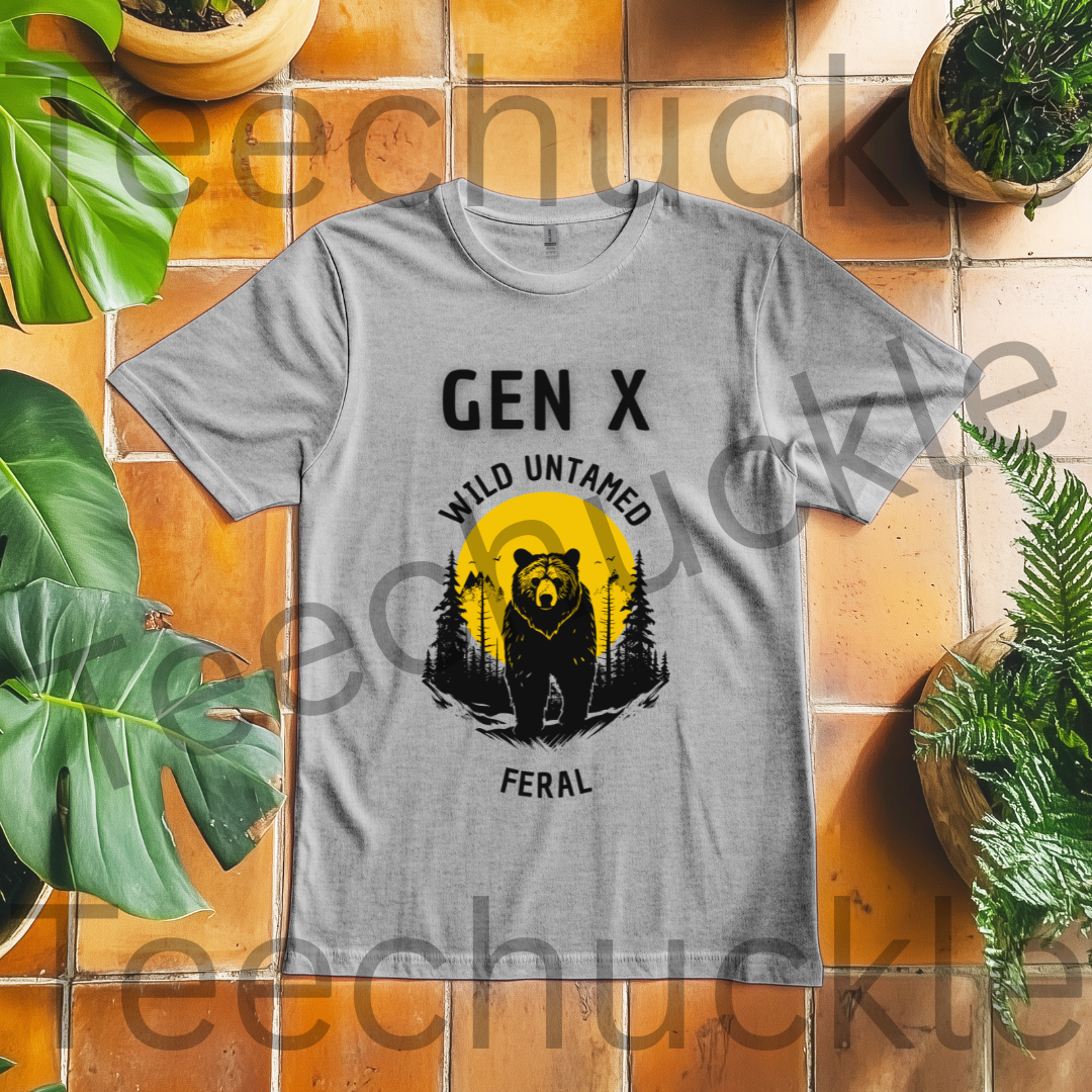 Funny Gen X T-shirt. 80s 90s Nostalgia Retro Shirt. Wild Untamed Feral Tee. Unisex Gift T-shirt