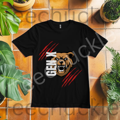 Teechuckle Unisex Gen x Bear t-shirt