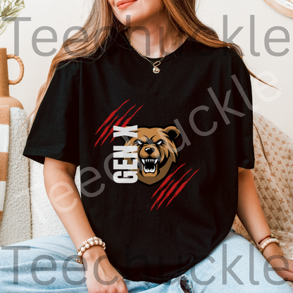 Teechuckle Unisex Gen x Bear t-shirt