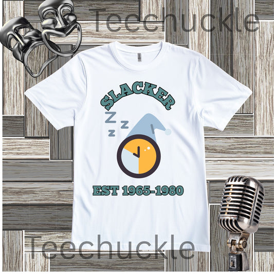 Vintage Gen X Slacker Shirt, Retro 1965-1980 Graphic T-Shirt, 90s Grunge Aesthetic Tee, Funny Generation Birthday Gift, Sarcastic Nostalgia Apparel, Cozy Couch Sleeping Clock Top