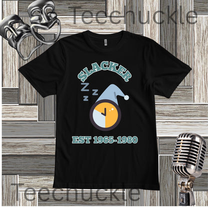Vintage Gen X Slacker Shirt, Retro 1965-1980 Graphic T-Shirt, 90s Grunge Aesthetic Tee, Funny Generation Birthday Gift, Sarcastic Nostalgia Apparel, Cozy Couch Sleeping Clock Top
