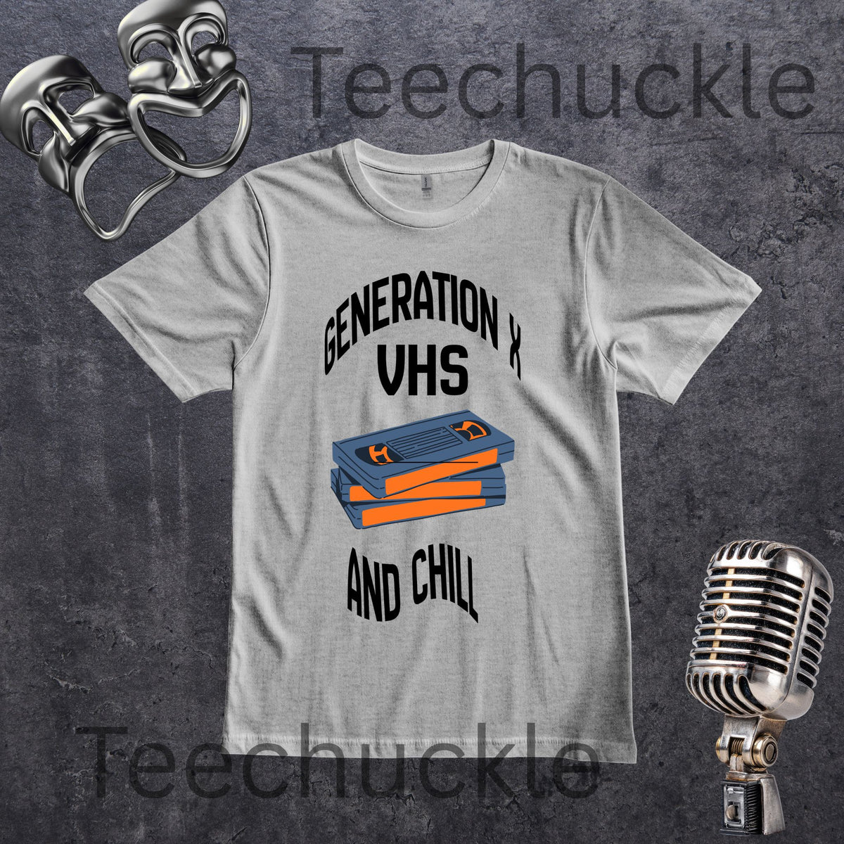 Funny Gen X VHS and Chill T-Shirt - Retro 80s 90s Nostalgia Graphic Tee