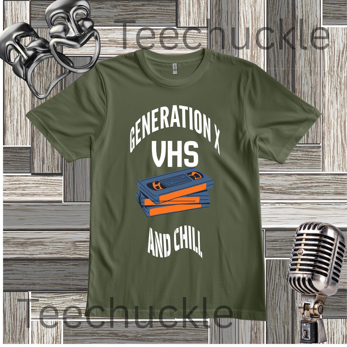 Funny Gen X VHS and Chill T-Shirt - Retro 80s 90s Nostalgia Graphic Tee