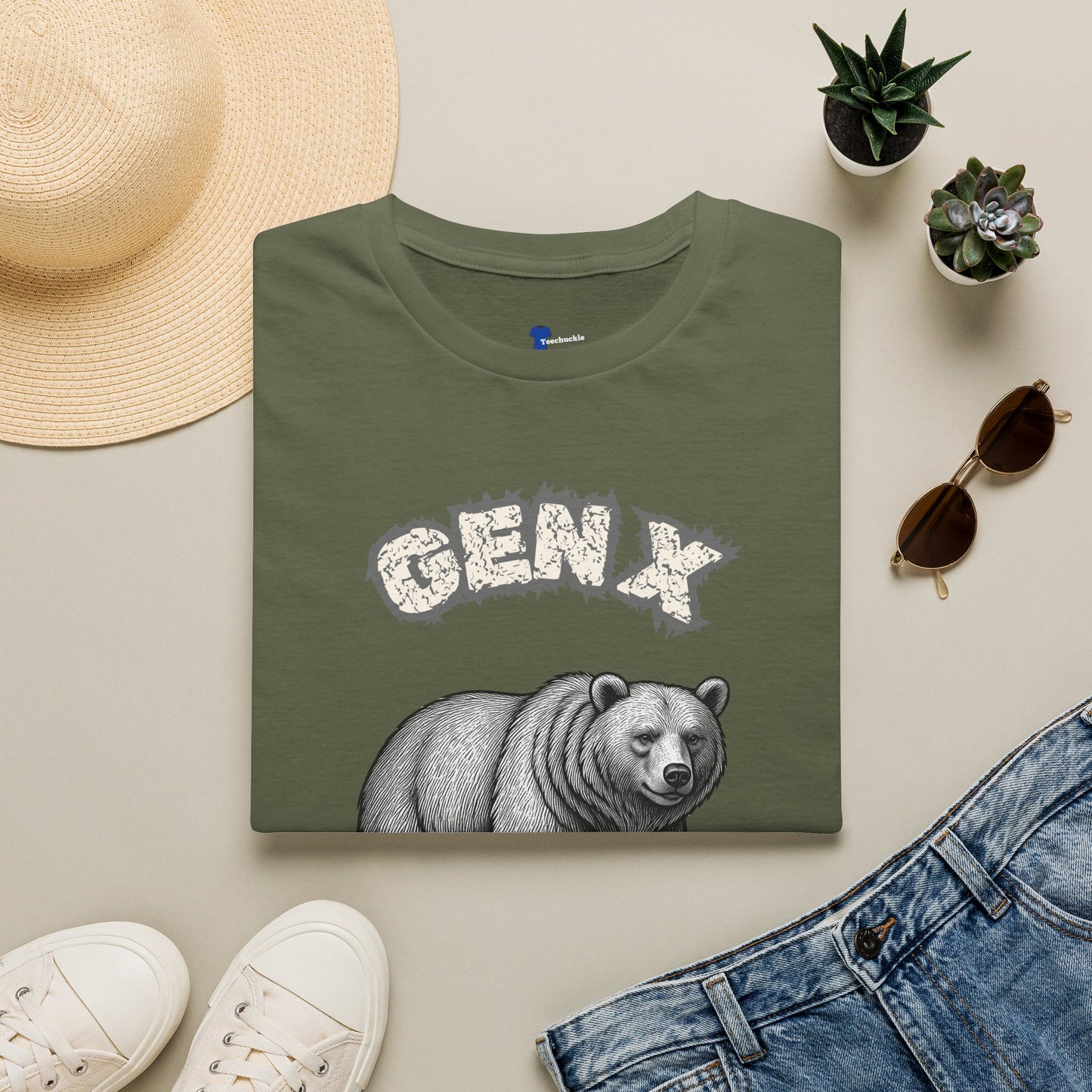 Vintage Gen X Bear T-Shirt, Retro 1965-1980 Generation X Shirt, Distressed Grizzly Bear Graphic Tee, 70s 80s Nostalgia Gift