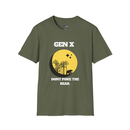 Funny Gen X Dont Poke The Bear Shirt, Sarcastic Generation X T-Shirt, Retro Wilderness Bear Graphic Tee, Outdoor Survivalist Humorous Gift