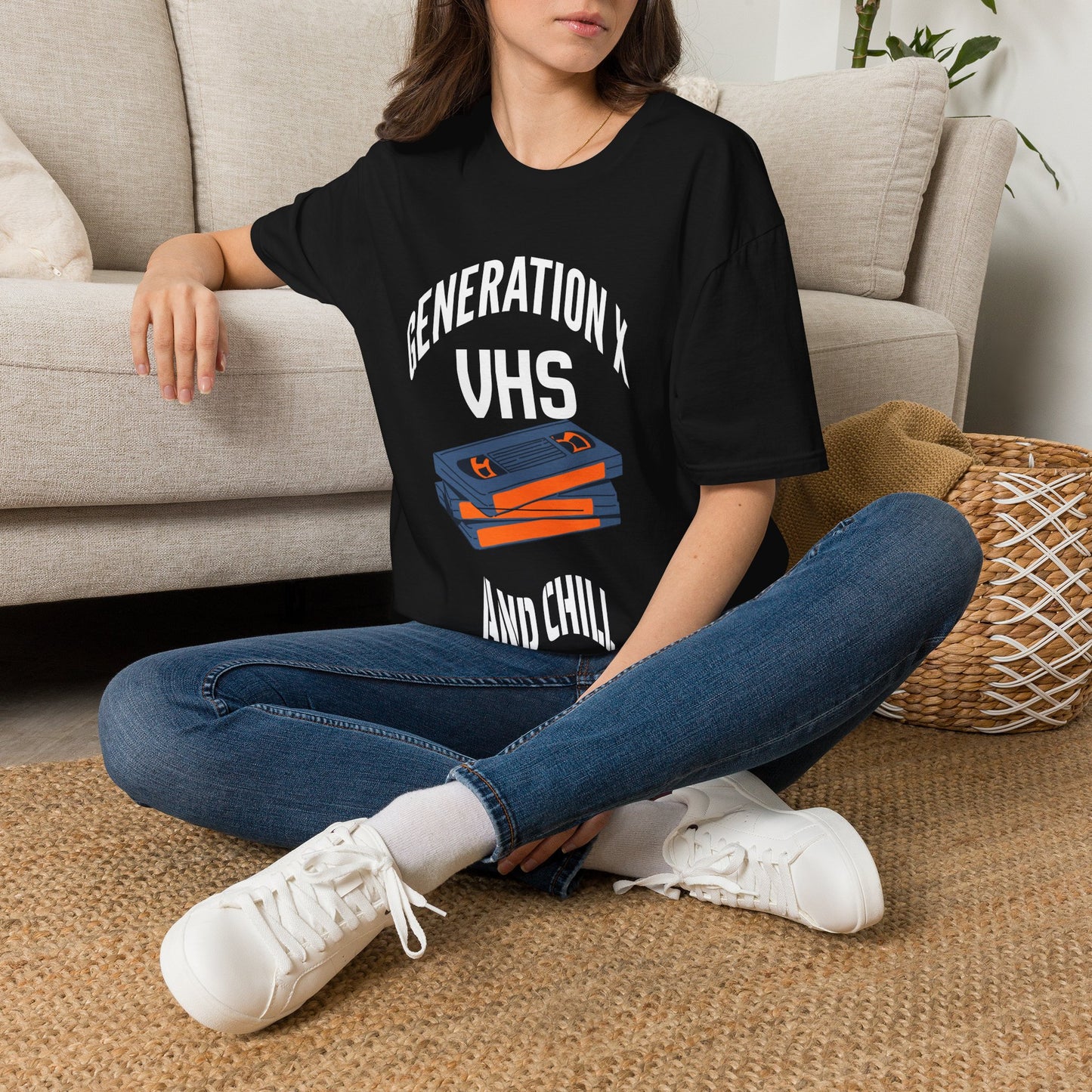 Funny Gen X VHS and Chill T-Shirt - Retro 80s 90s Nostalgia Graphic Tee
