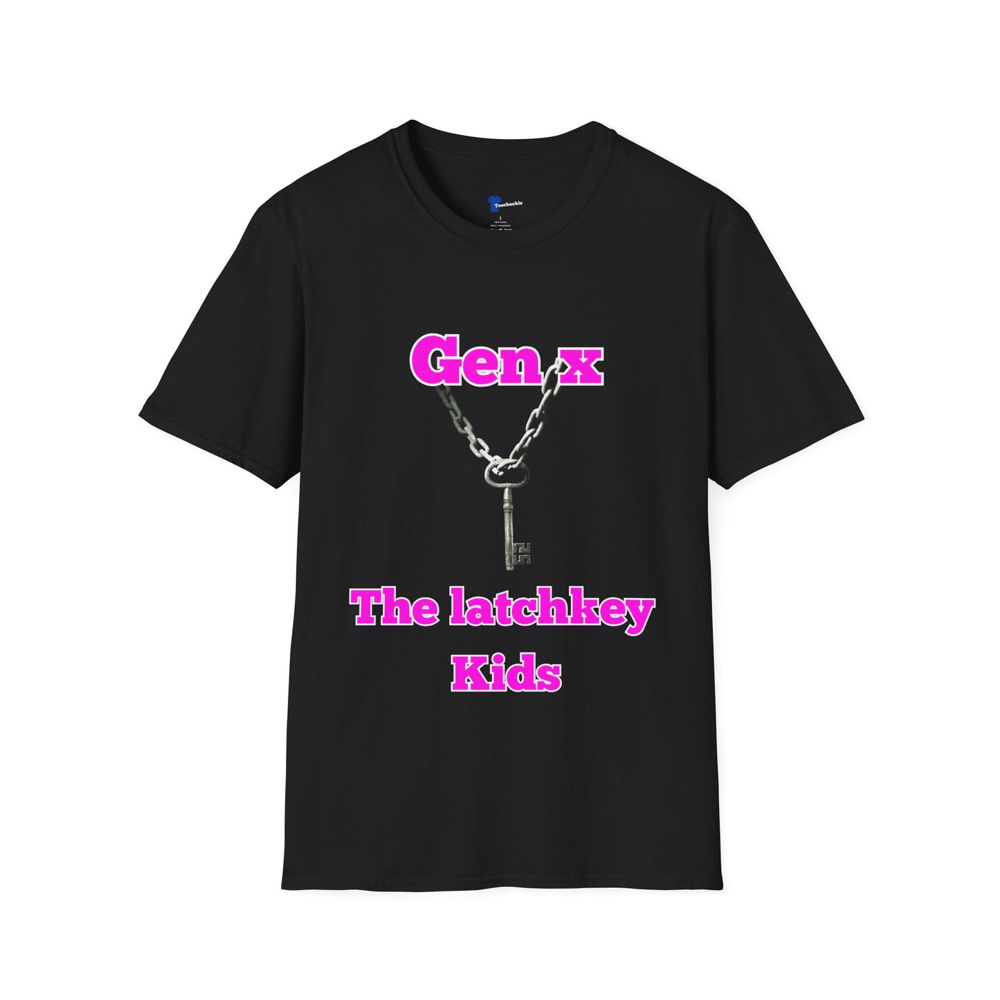 Retro Gen X Latchkey Kids Key T-Shirt | Vintage 1980s Silver Key Tee