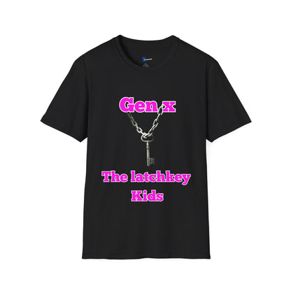 Retro Gen X Latchkey Kids Key T-Shirt | Vintage 1980s Silver Key Tee