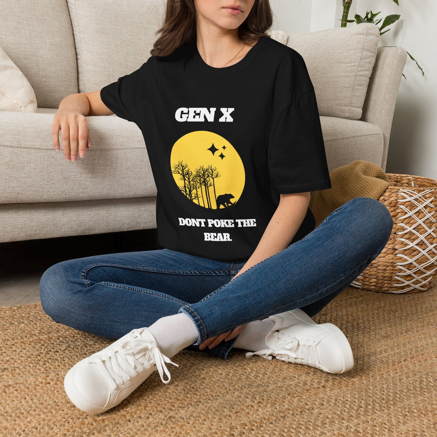 Funny Gen X Dont Poke The Bear Shirt, Sarcastic Generation X T-Shirt, Retro Wilderness Bear Graphic Tee, Outdoor Survivalist Humorous Gift