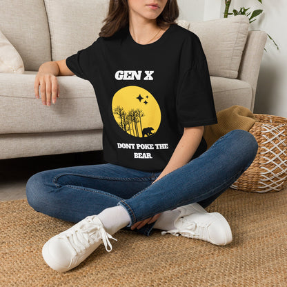 Funny Gen X Dont Poke The Bear Shirt, Sarcastic Generation X T-Shirt, Retro Wilderness Bear Graphic Tee, Outdoor Survivalist Humorous Gift