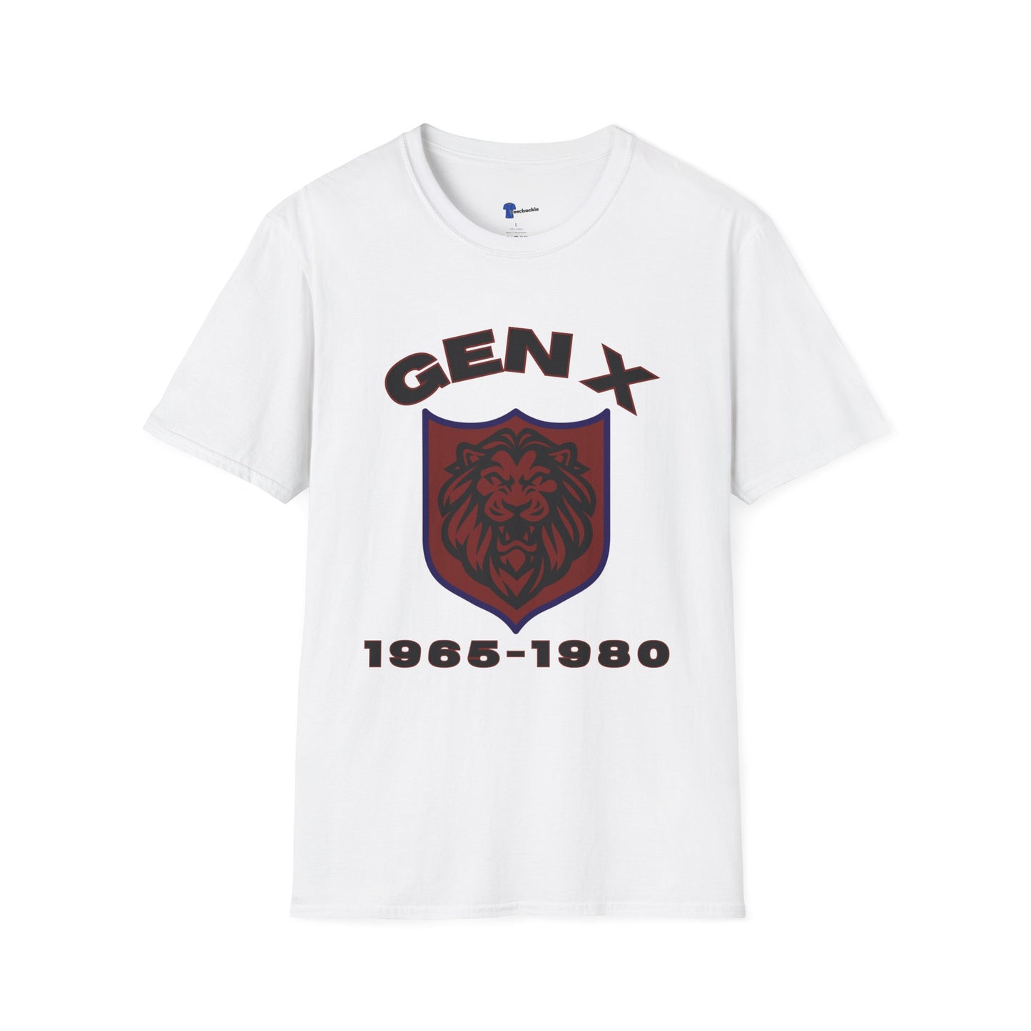 Retro Gen X Lion Crest Shirt, Bold Generation X T-Shirt, 1965-1980 Vintage Shield Graphic Tee, Latchkey Kid Streetwear